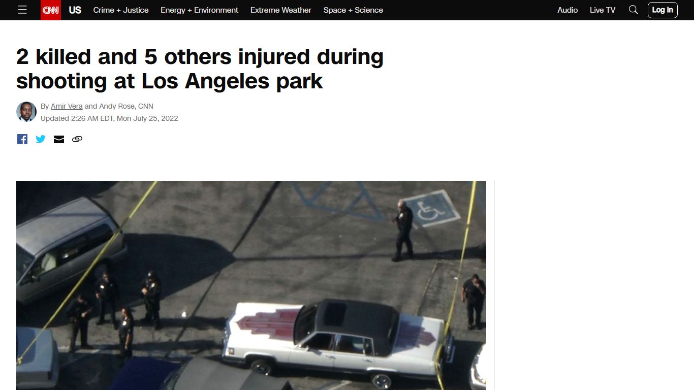 2 killed and 5 others injured during shooting at Los Angeles park